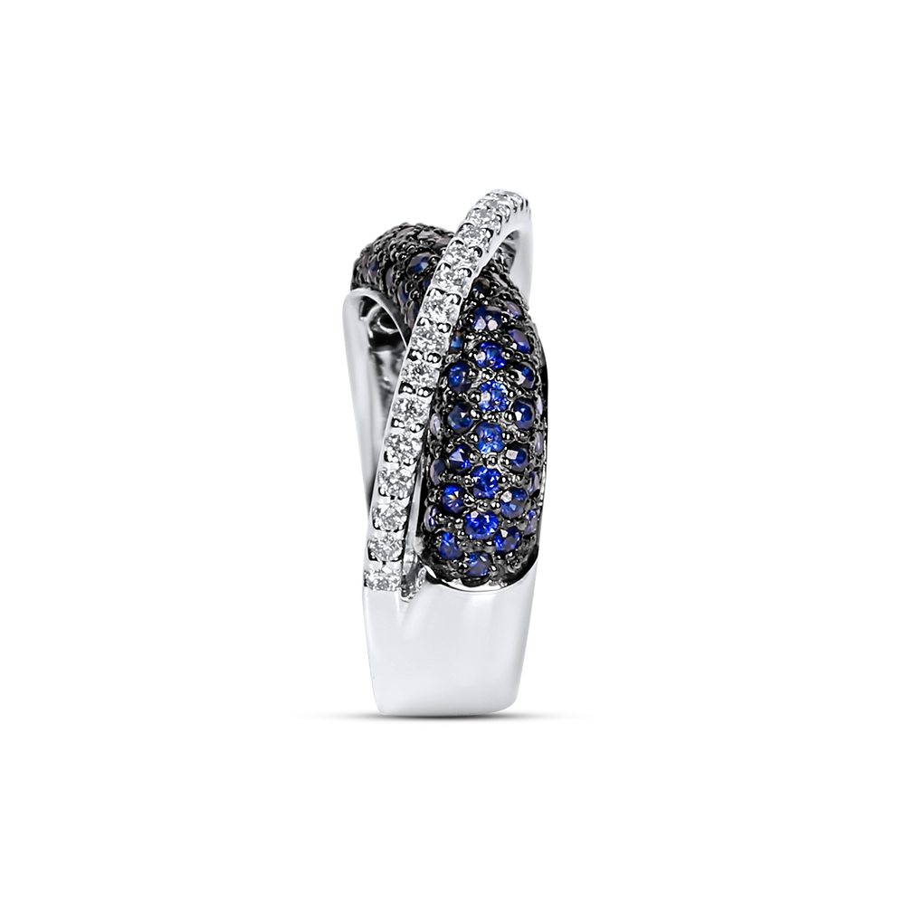 diamond 0,01 ct - 23 x; blue sapphire fi 1,5 mm - 67 x