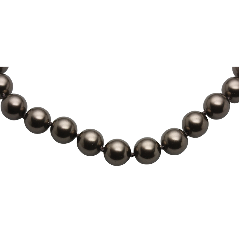 Braceletsilver 925/000rhodium platedWhite glass pearls fi 8mm