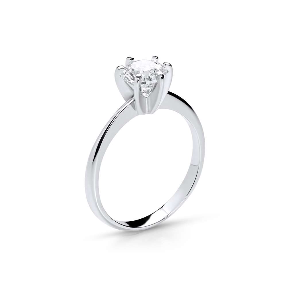 Ring from the SOLITAIRE collection with a 1 ct. cut diamond for which indicative prices from EUR 10,700 apply. For the exact price fill out the online form, since the price depends on the purity and colour of the cut diamond. 