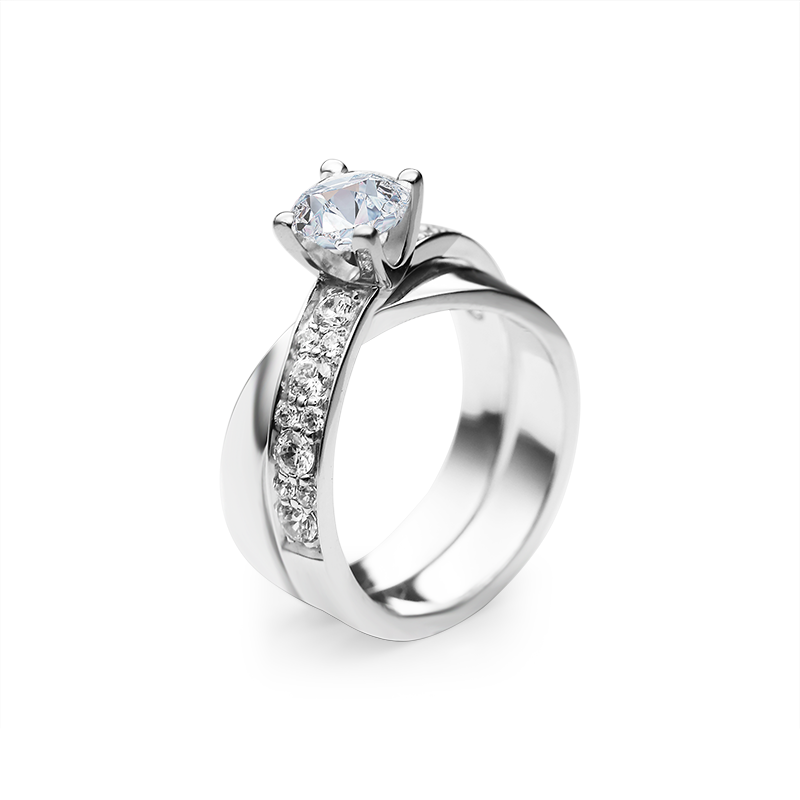 Ring from the SOLITAIRE collection with a 1 ct. cut diamond for which indicative prices from EUR 10,700 apply. For the exact price fill out the online form, since the price depends on the purity and colour of the cut diamond. 