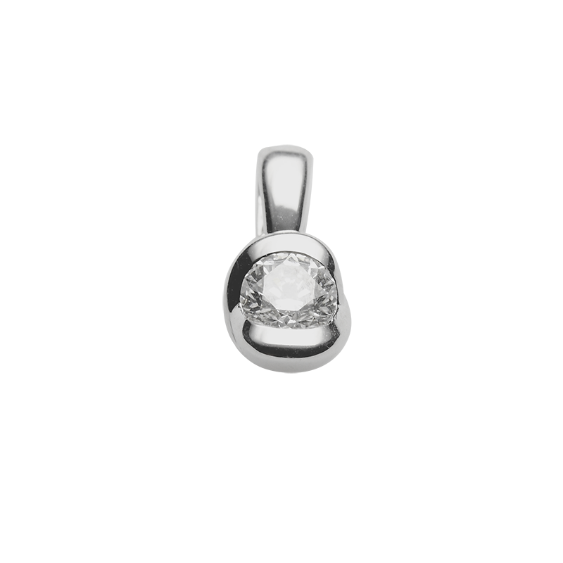 Pendant from the SOLITAIRE collection with a 0.5 ct. cut diamond for which indicative prices from EUR 3,200 apply. For the exact price fill out the online form, since the price depends on the purity and colour of the cut diamond. 