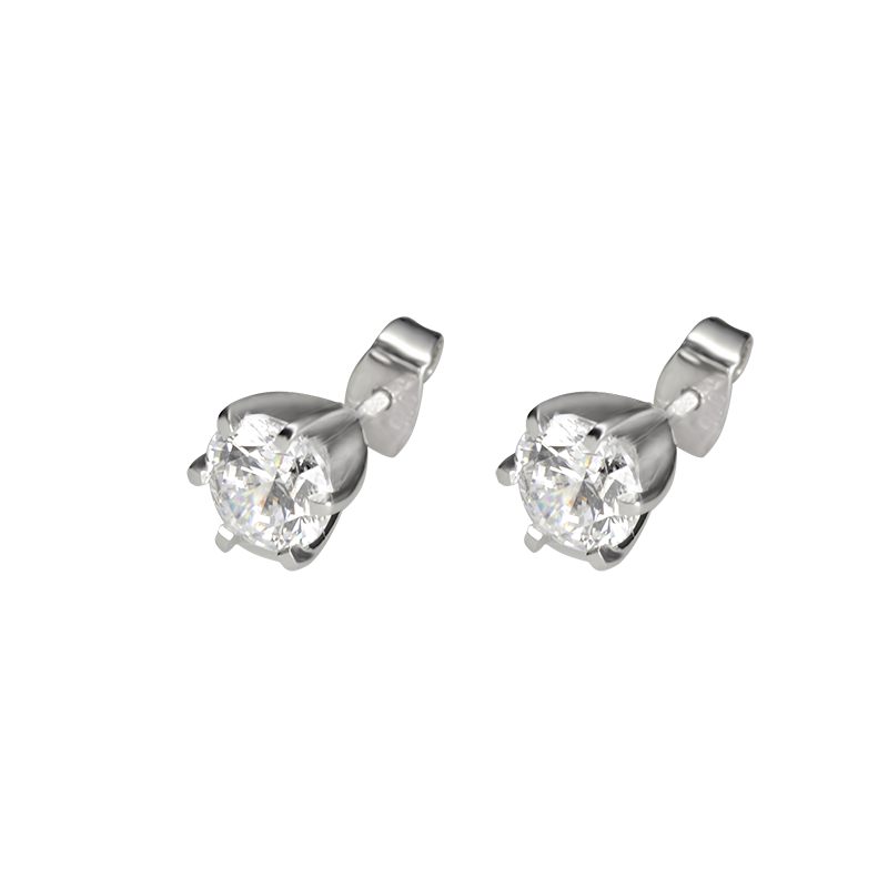 Earrings from the SOLITAIRE collection with two 1 ct. cut diamonds for which indicative prices from EUR 21,400 apply. For the exact price fill out the online form, since the price depends on the purity and colour of the cut diamond. 